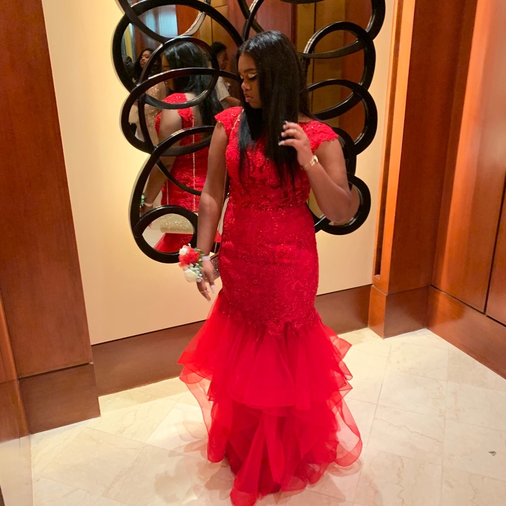 • Red Prom dress